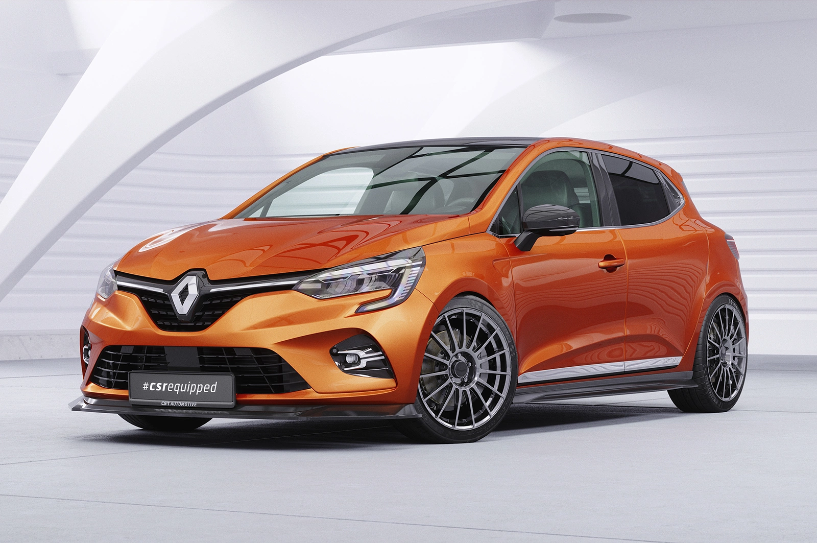 Voorspoiler  Renault Clio V glans zwart