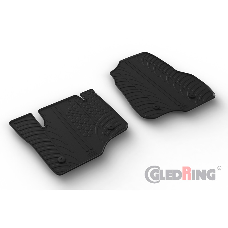 Rubbermatten  Ford F-250 Super Duty Super Crew (13&14th Gen.) 2017-2021 & 2021- (T profiel 2-delig + montageclips)
