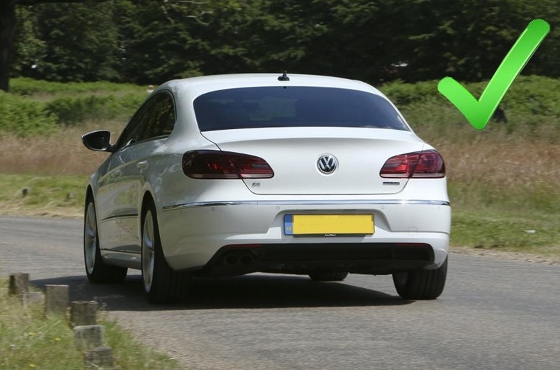 Diffuser VW Passat CC (2012-2017) R Line Design Glans Zwart