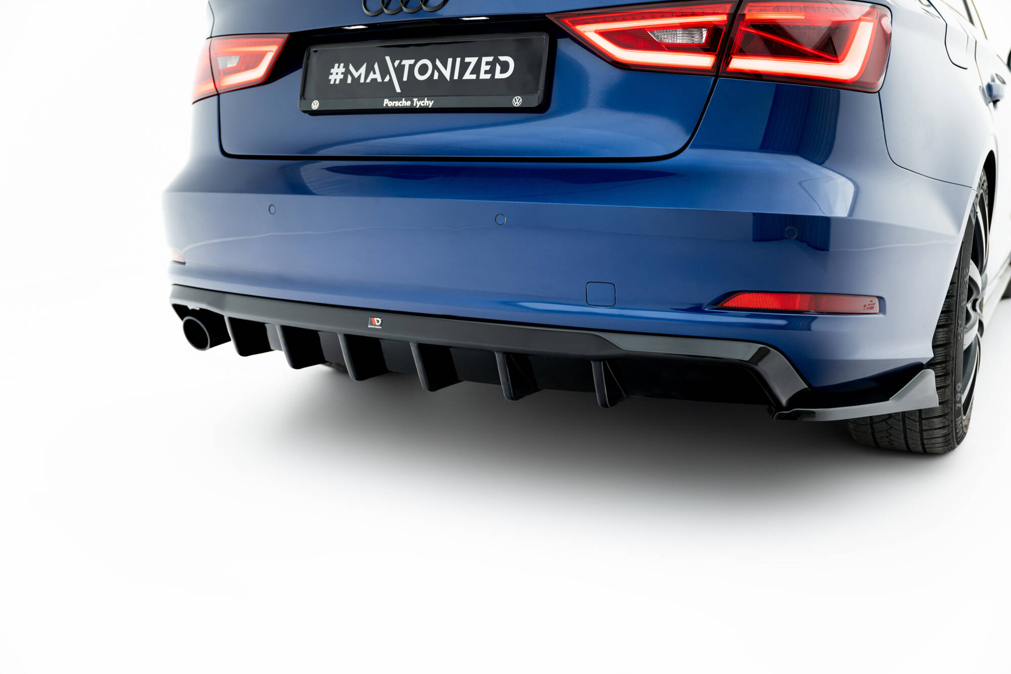 Achter Diffuser Audi A3 Sedan 8V (Versie met enkele uitlaatuiteinden aan één kant) Maxton