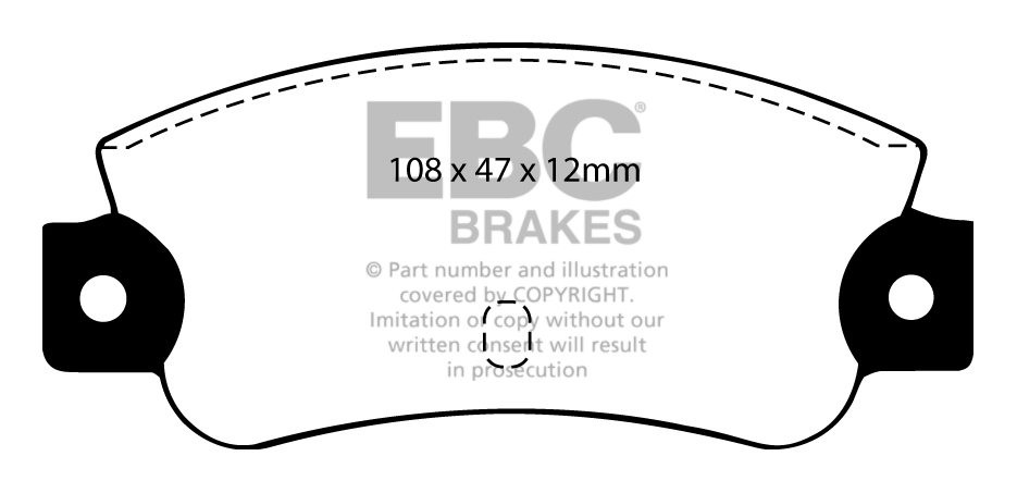 EBC Brakes FIAT Croma 2.0 86-88 Remblokken achterzijde