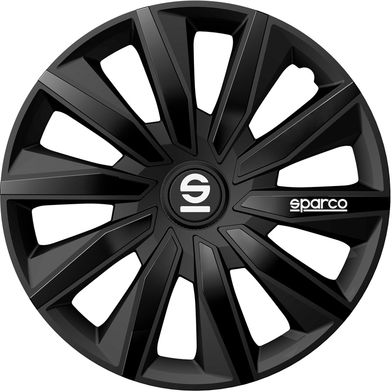 Sparco Wieldoppen Milano - 16-inch - Zwart - Set van 4 stuks