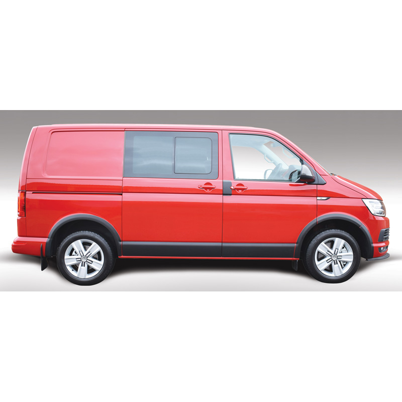 RGM Set Zijpanelen  Volkswagen Transporter T5 2003-2015 & T6 2015- Korte wielbasis & Schuifdeur links - Zwart