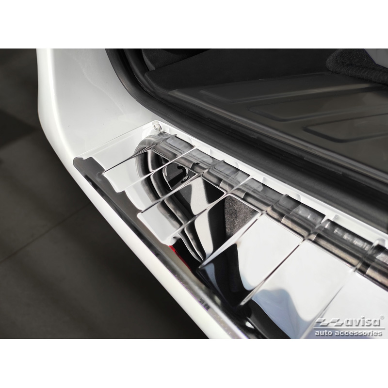 Chroom RVS Achterbumperprotector  Mercedes Vito / V-Klasse 2014-2019 & Facelift 2019- 'Ribs' 'XL'