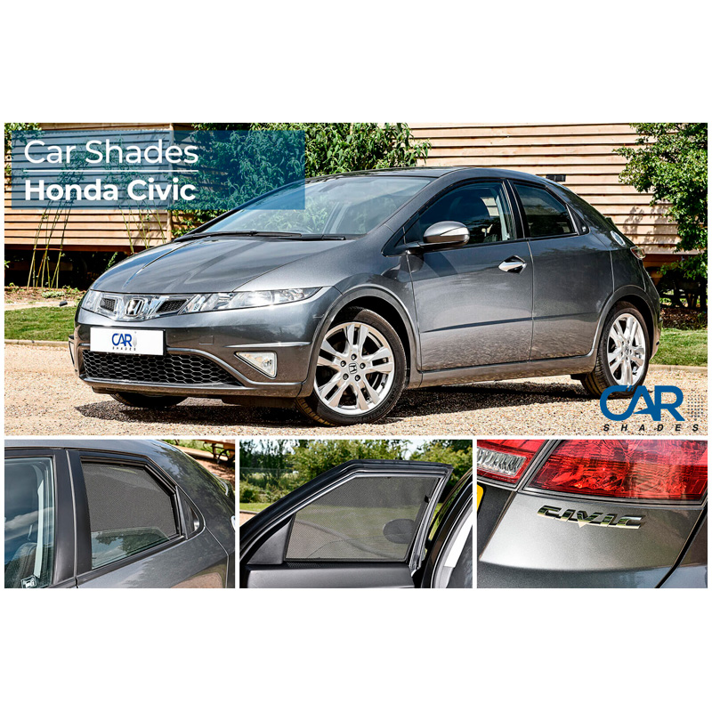 Set Car Shades (achterportieren)  Honda Civic 5 deurs 2006-2012 (2-delig)