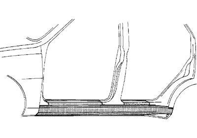 dorpel, rechts VW Passat, 1988-1993