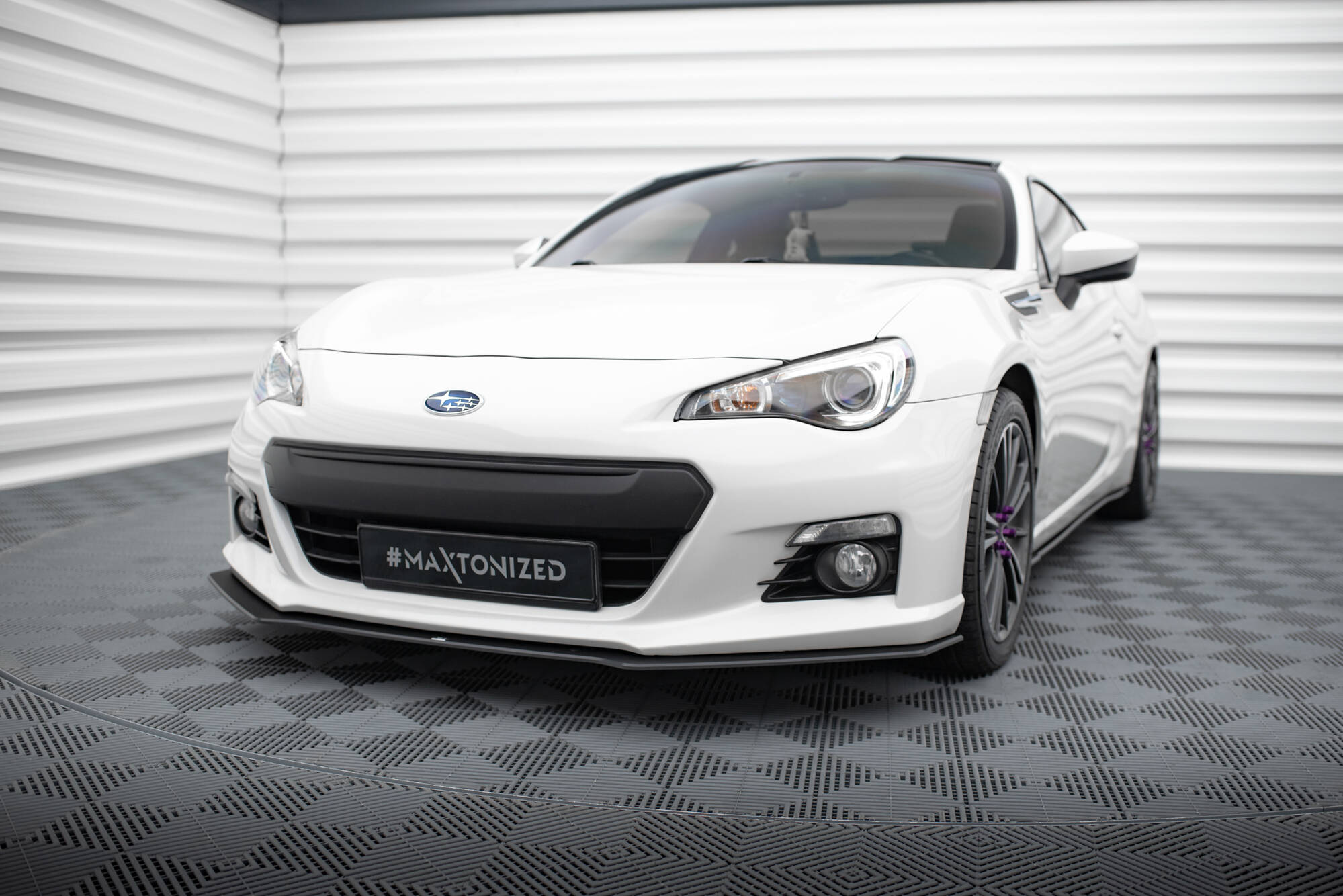 Street Pro Voorspoiler Subaru BRZ MK1 Maxton Glanzend zwart