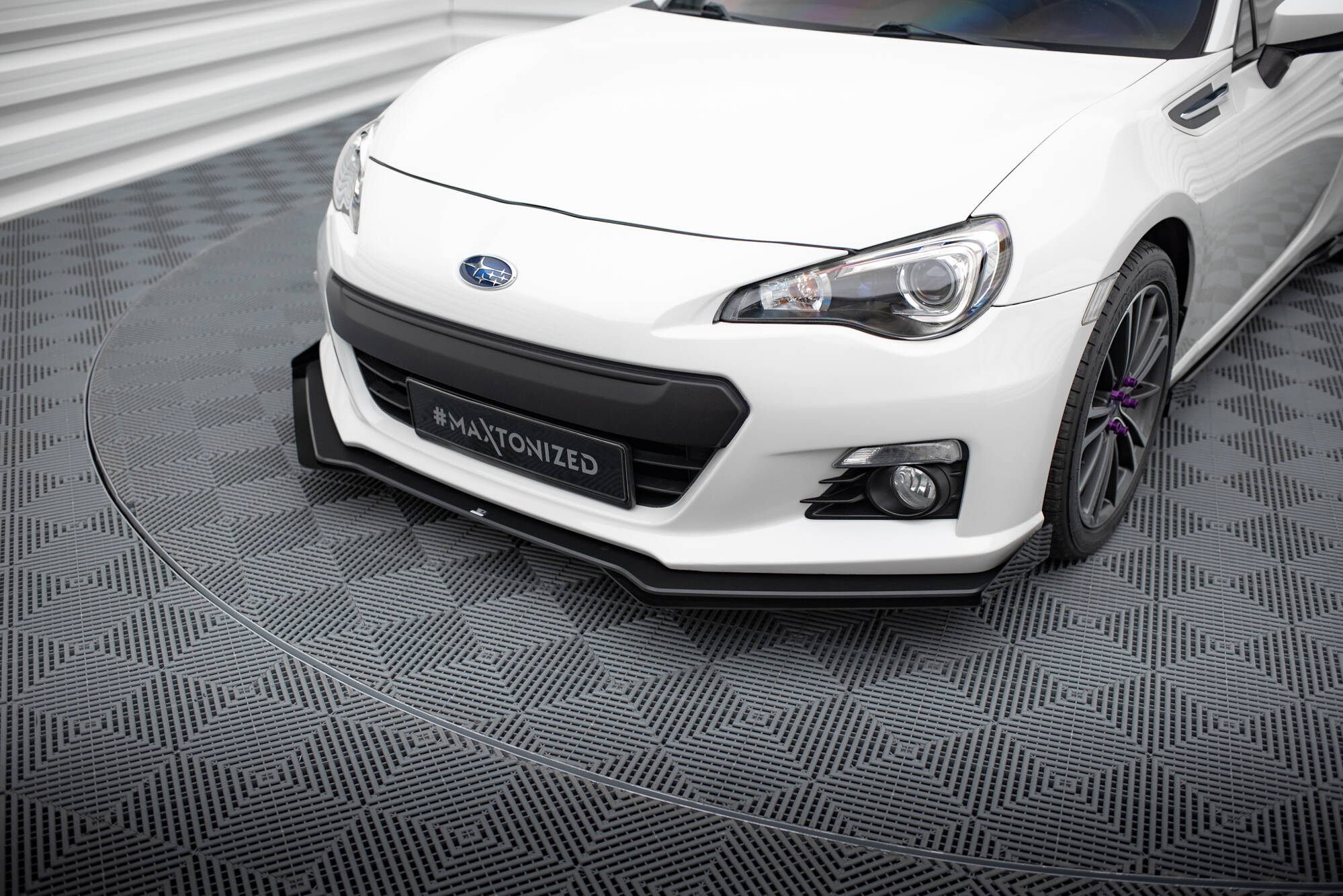 Street Pro Voorspoiler V.1 + Flaps Subaru BRZ MK1 Maxton Glanzend zwart