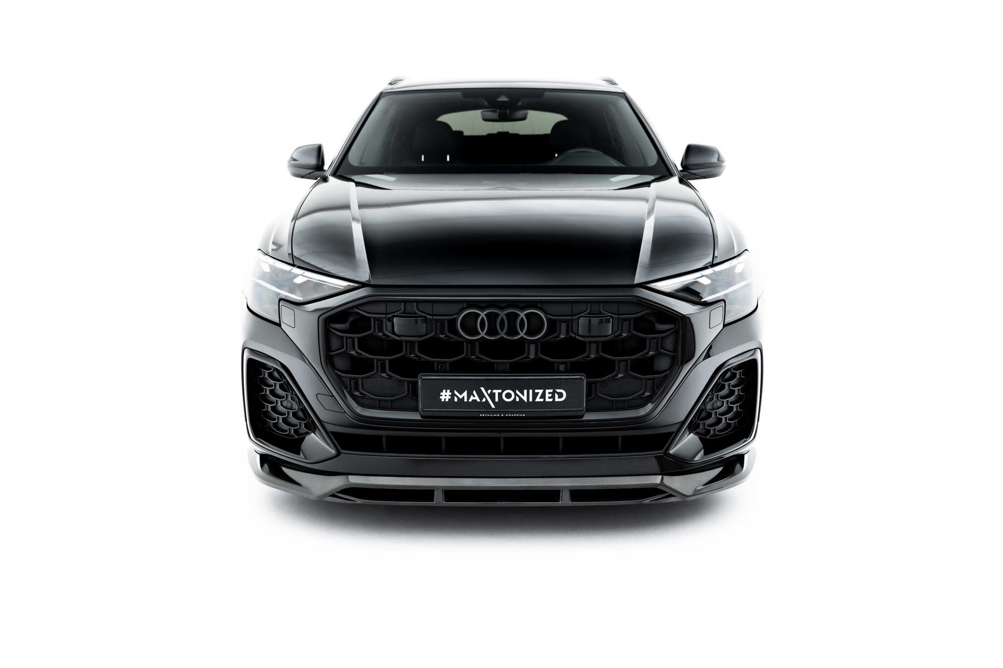 Prepreg Carbon Fiber Voorspoiler Audi SQ8 / Q8 S-Line Mk1 – Maxton Design