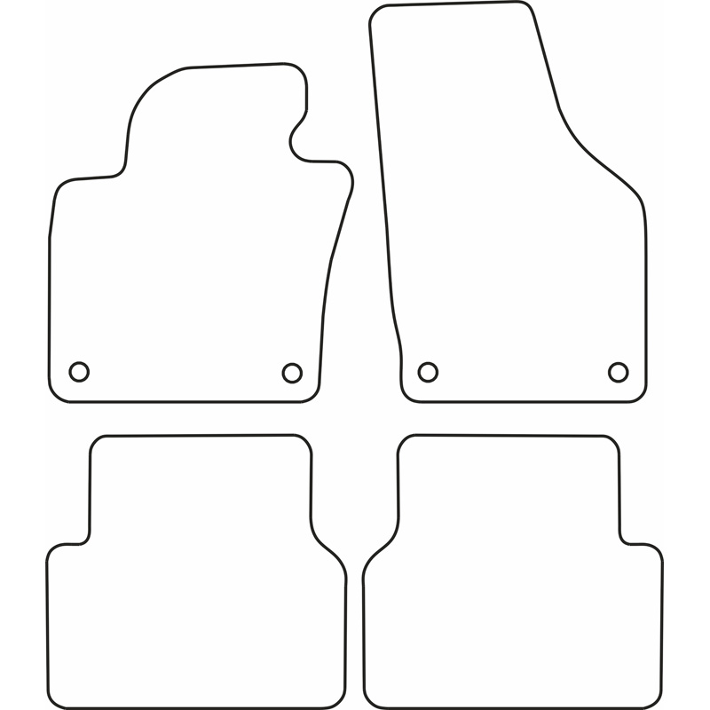 Automatten Velours  Volkswagen Tiguan 2008-2015