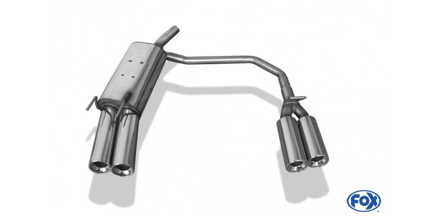 Opel Corsa B Einddemper Uitgang rechts/links 60mm - 2x80 Typ 13