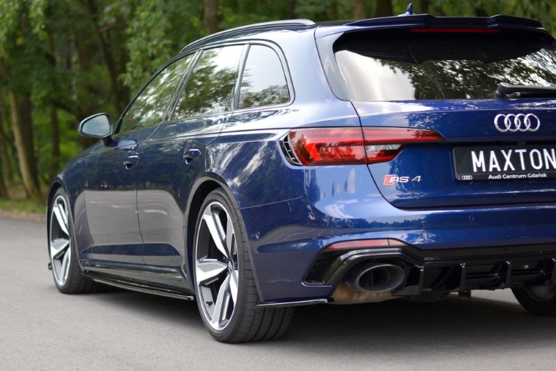 Zijdiffusers Audi RS4 B9 Avant Maxton Glanzend Zwart