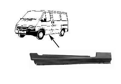 dorpel, lang, rechts,-09/1991 Ford Transit, 1986-1994