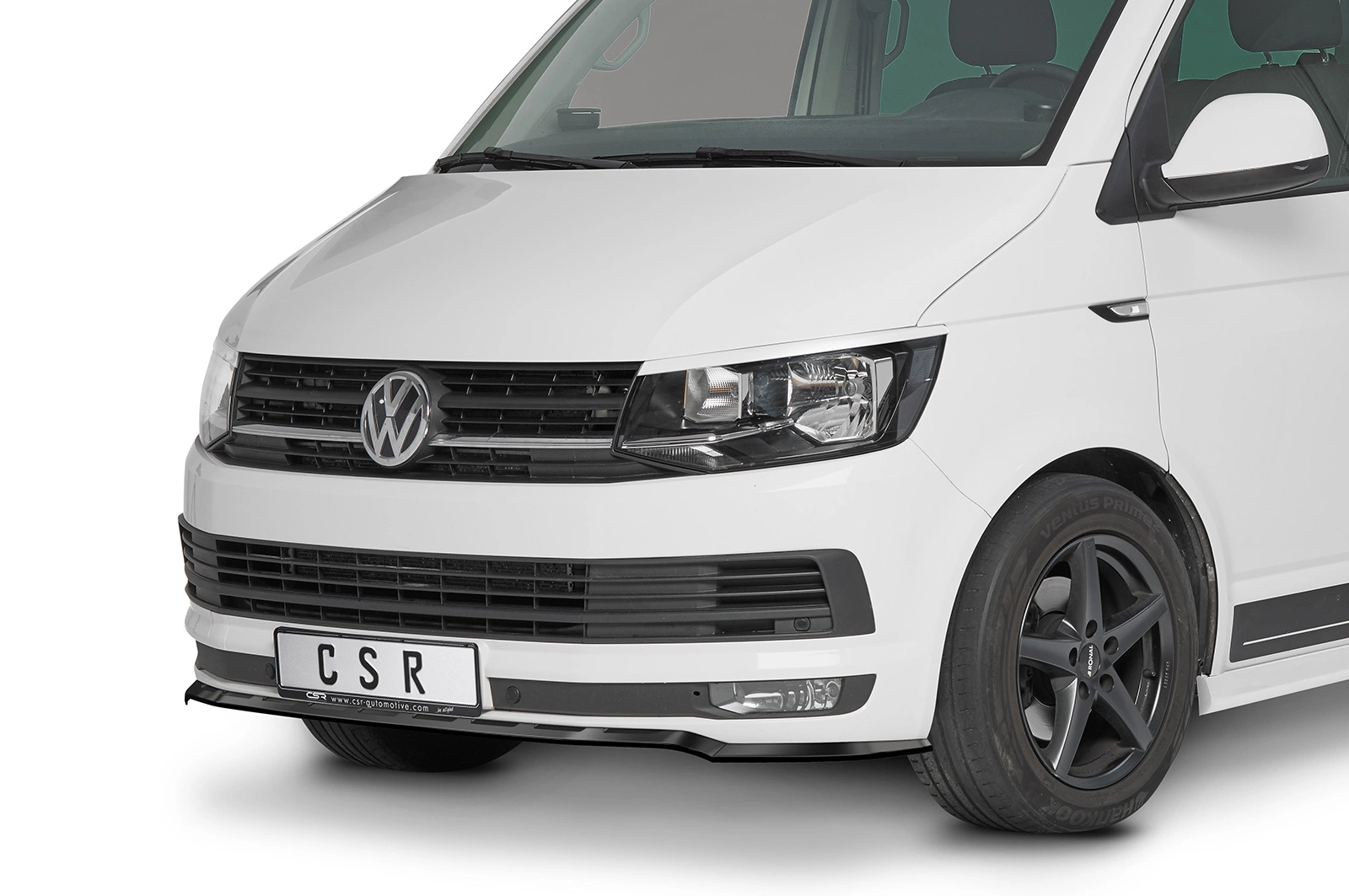 Voorspoiler VW T6 Bus 2015–2019 (2. Facelift) – CSR Automotive – Glans Zwart