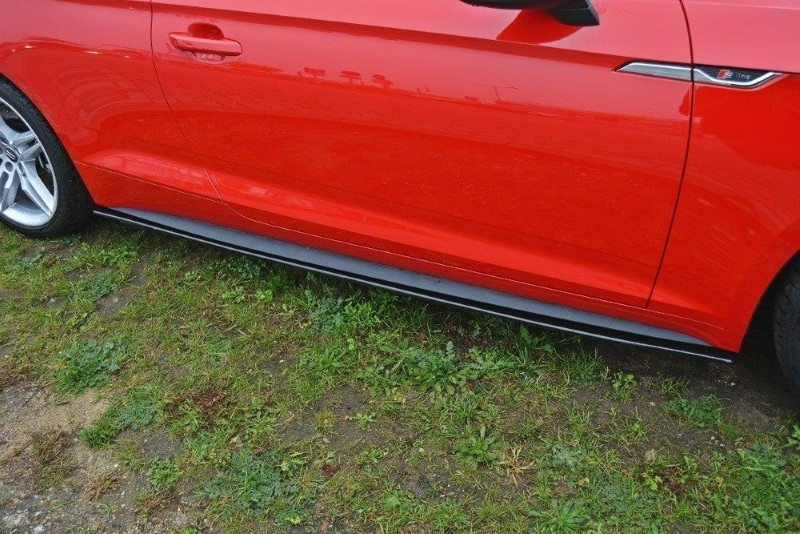 Zijskirts Diffusers Audi S5 / A5 S-Line F5 Coupe Glanzend Zwart