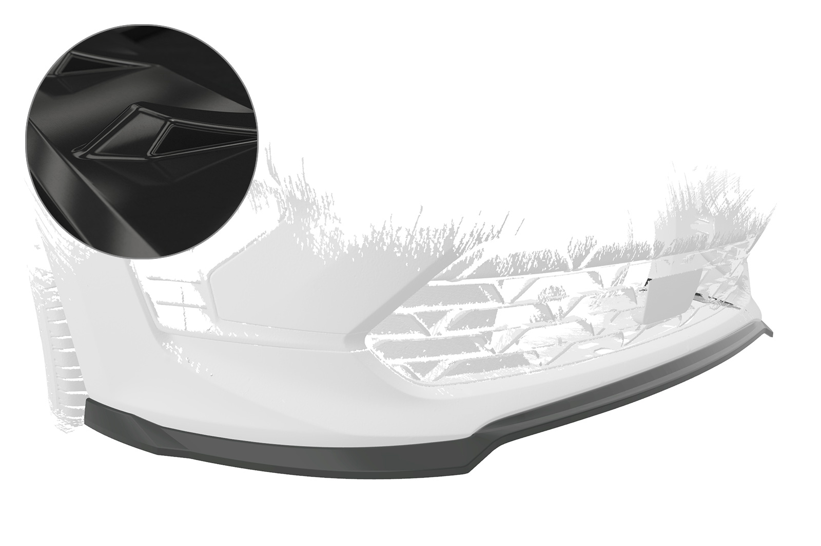 Voorspoiler Kia Rio 4 (YB) CSR Glans Zwart