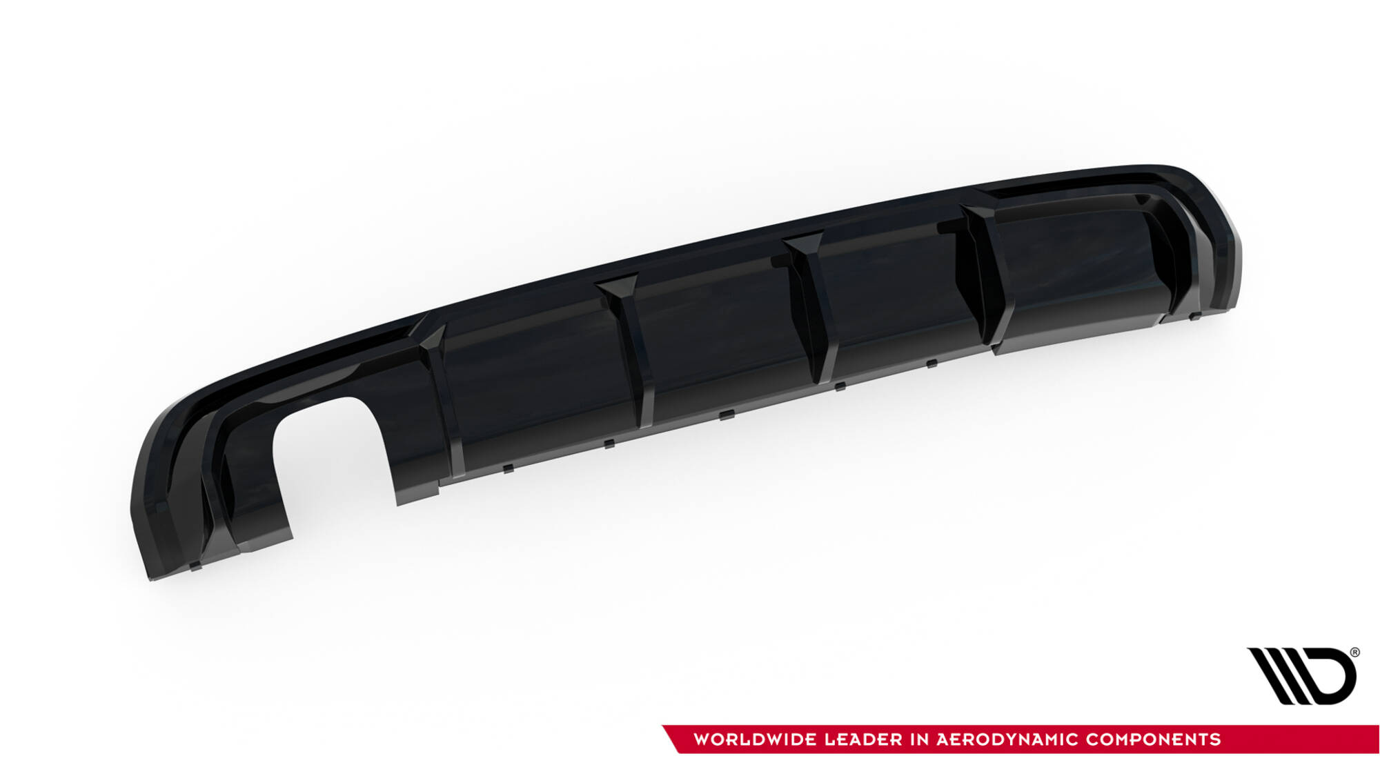 Achter Diffuser Audi A3 S-Line Sportback 8V Maxton Glanzend zwart