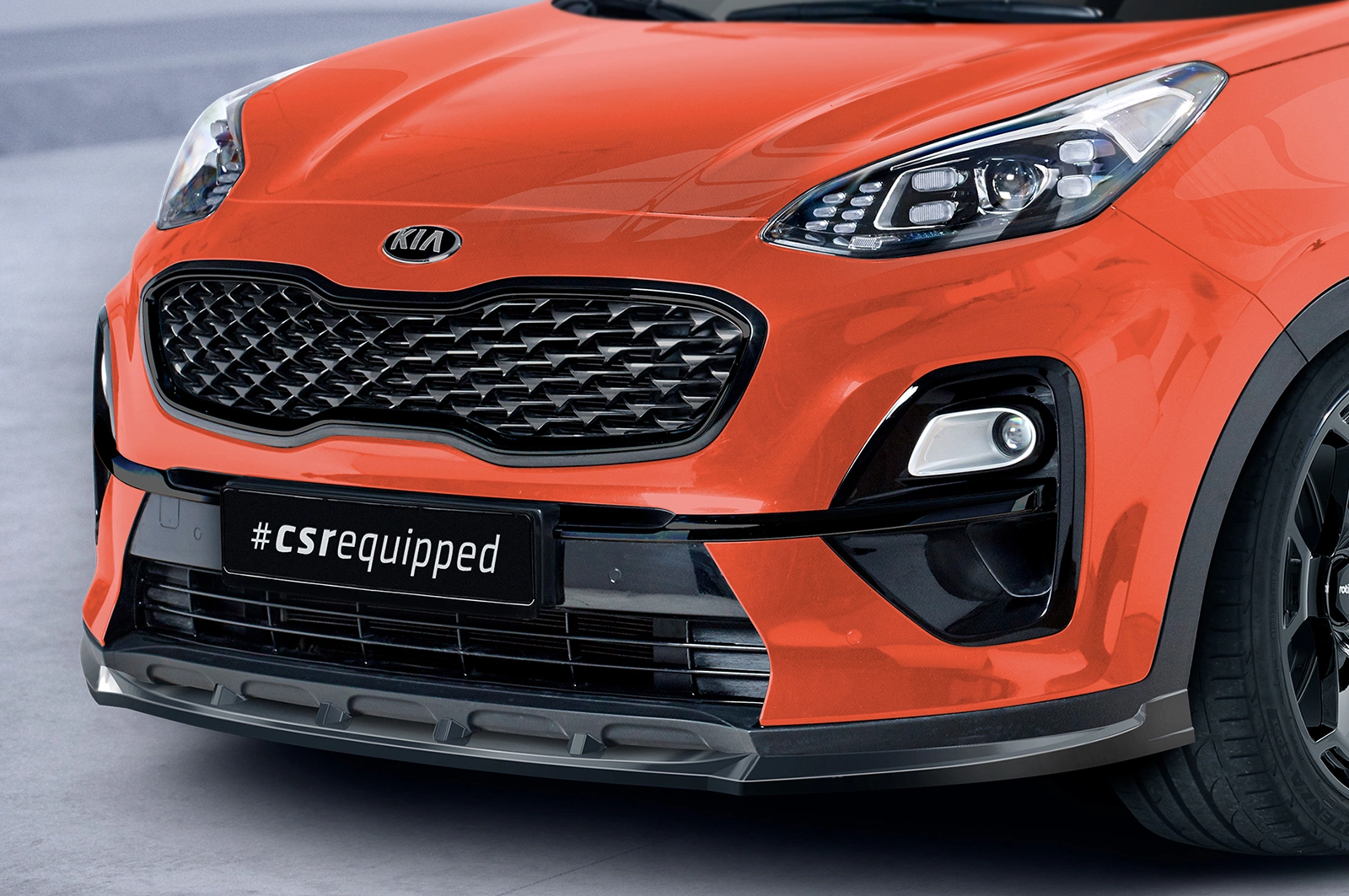 Voorspoiler Kia Sportage QLE Glans Zwart van CSR Automotive (Facelift 07/2018-)