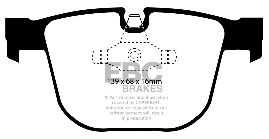 EBC Brakes BMW M3 4.0 (E92) 2010-.. Remblokken achterzijde yello