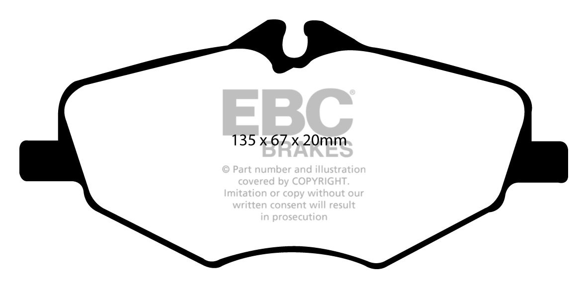 EBC Brakes MERCEDES E-Class (W211) E250 TD 2008-2009 Remblokken