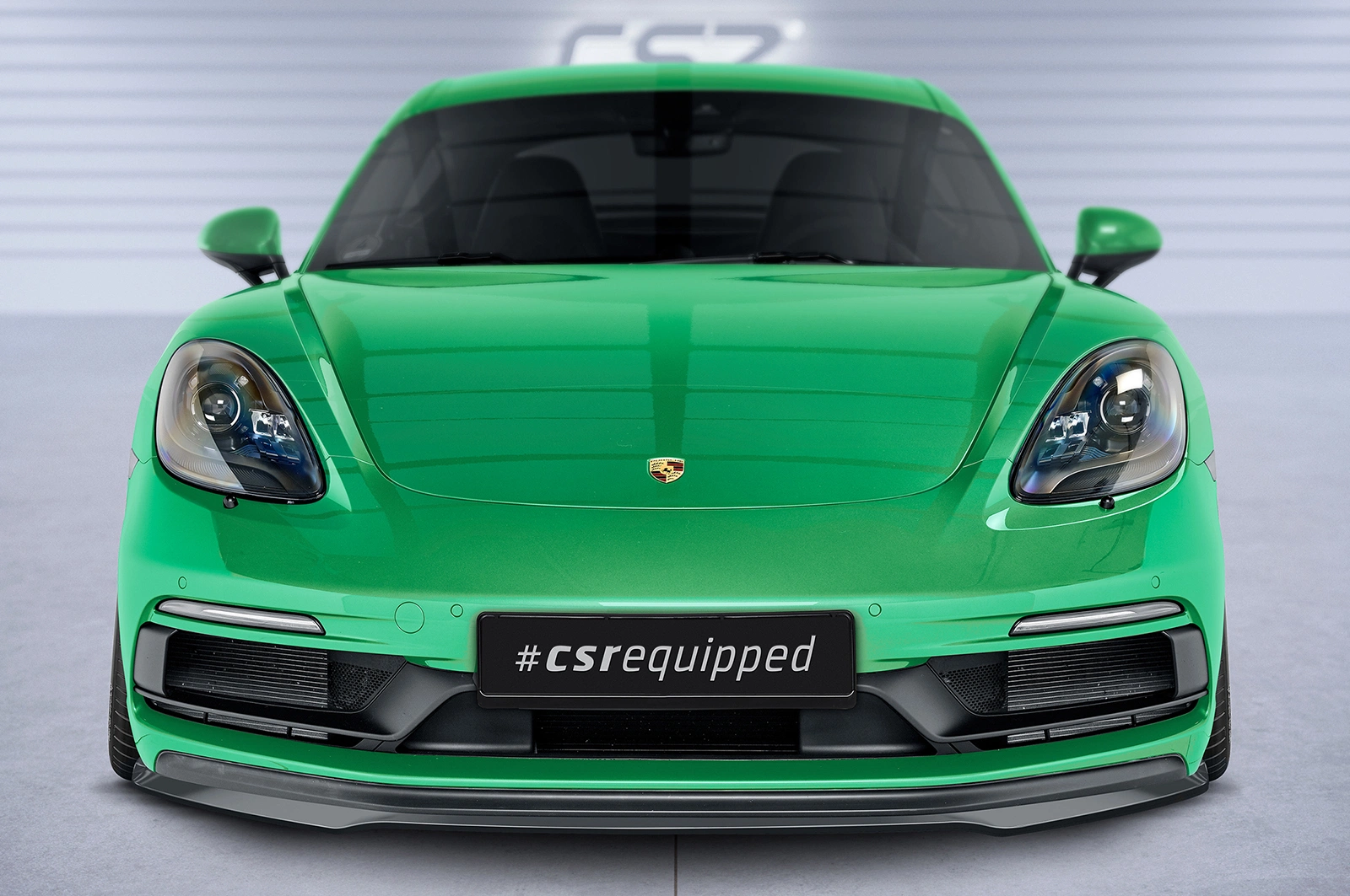 Voorspoiler Porsche 718 Cayman/Boxster GTS 4.0 (982) glans zwart