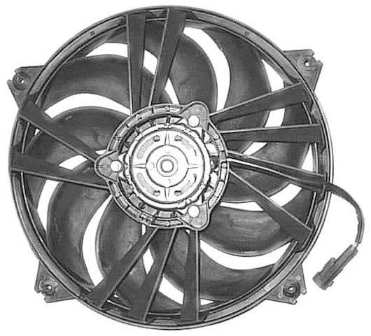 Radiator FAN PEUGEOT 307 01-05 385 mm 1.4/2.0 +A/C