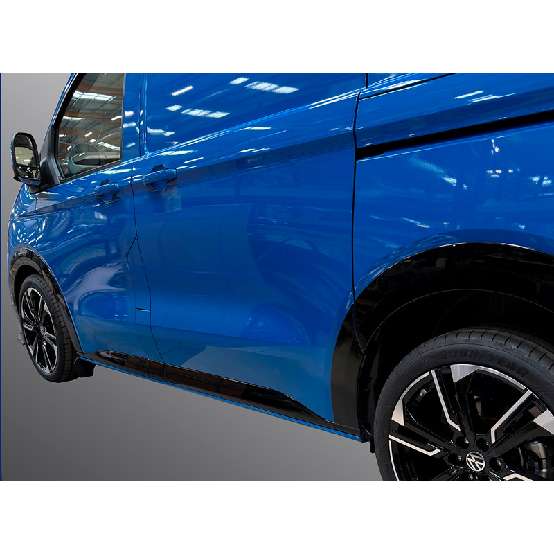 RGM Set Zijpanelen  Volkswagen Transporter T7 2024- & Ford Transit/Tourneo Custom 2023- Korte wielbasis - Glanzend Zwart