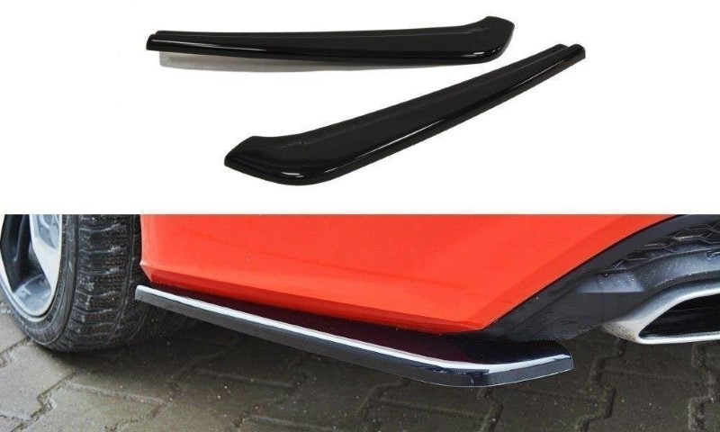 Achterzij Spoilers Audi A7 S-Line C7 FL Glanzend Zwart