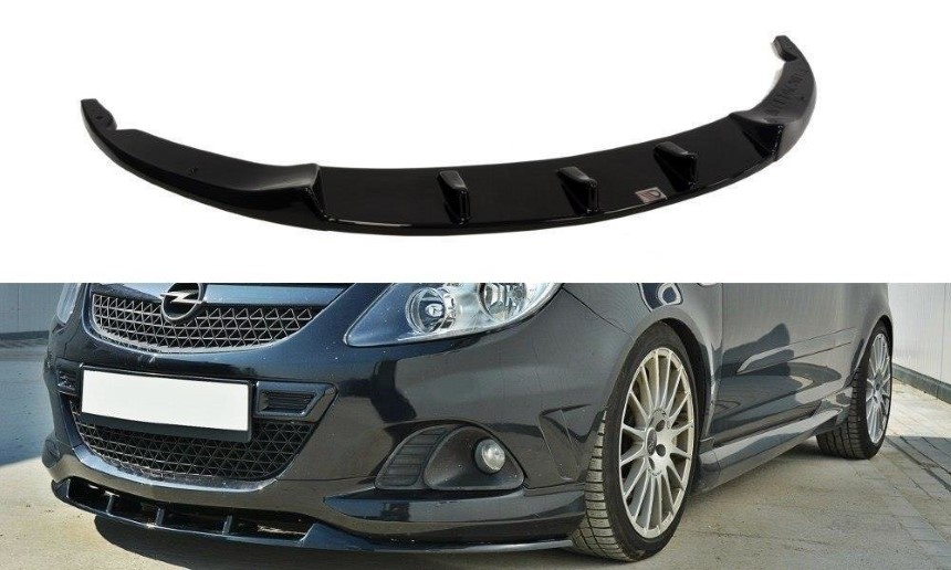 Voorspoiler Opel Corsa D OPC/VXR Maxton Design glans zwart