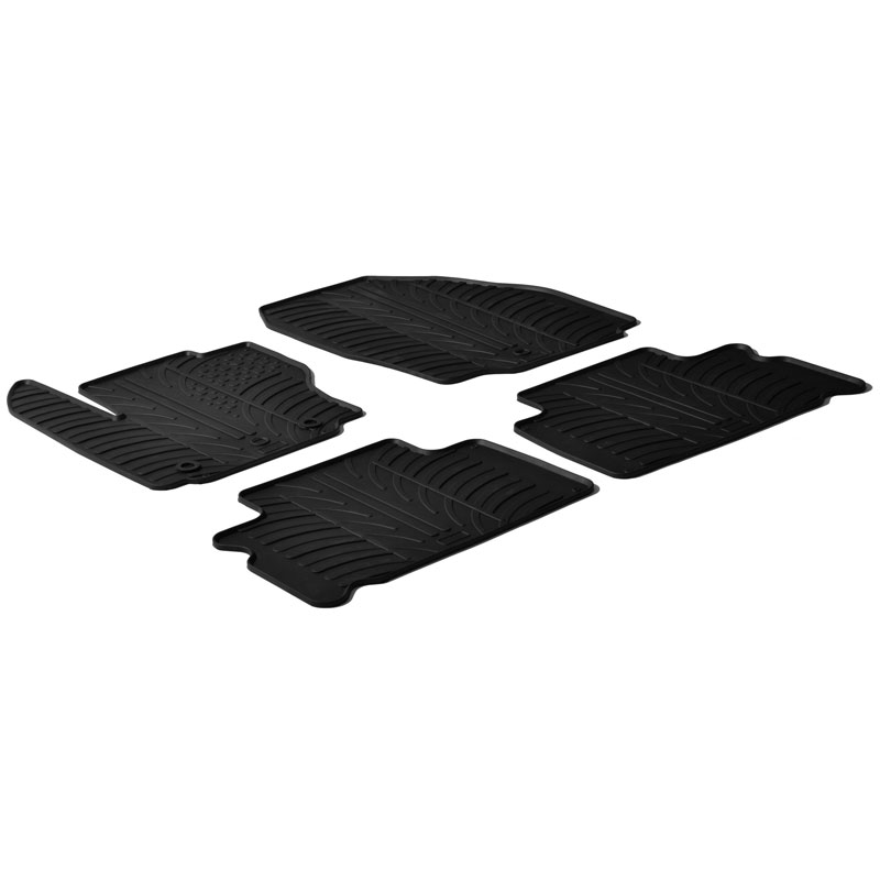 Rubbermatten  Ford S-Max 5 deurs 2006-2011 & Ford Galaxy 2006-2010 (T profiel 4-delig + montageclips)
