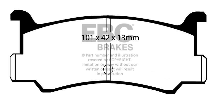 EBC Brakes Mazda MX3 1.8 91-97 Remblokken achterzijde greenstuff