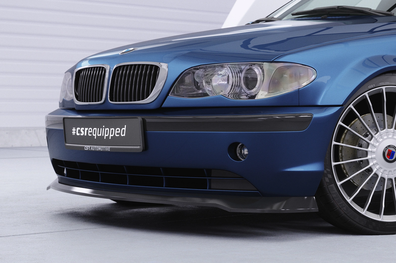Voorspoiler BMW 3er E46 Limo / Touring glans zwart