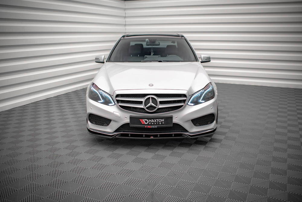 Voorspoiler V.2 Mercedes E-Klasse W212 AMG Pakket Maxton Glans Zwart