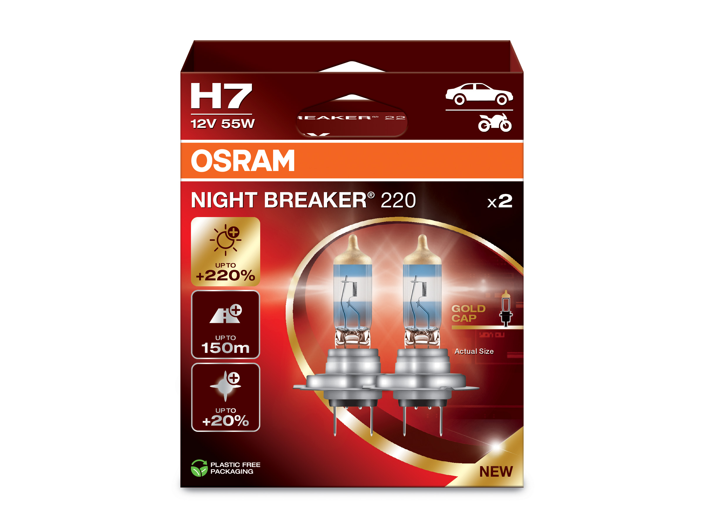 Osram Night Breaker Laser +220 H7 2pcs