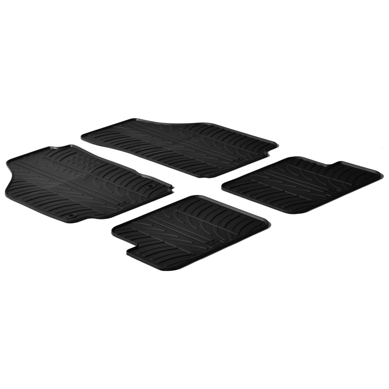 Rubbermatten  Lancia Ypsilon 2003-2011 (T profiel 4-delig + montageclips)