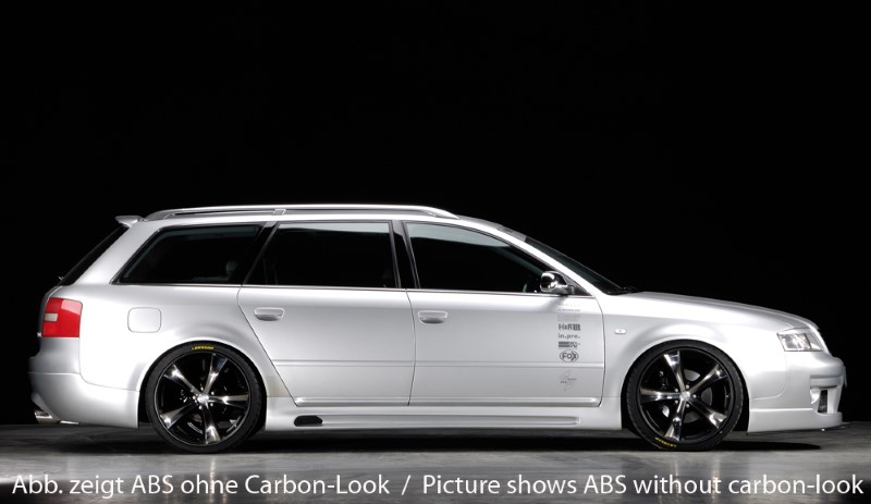 Zijskirts Audi A6 4B ABS Carbon-look Rieger