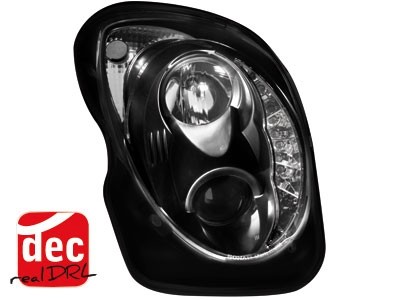 Koplampen Alfa Romeo Mito 08- Devil Eyes real DRL LED Zwart