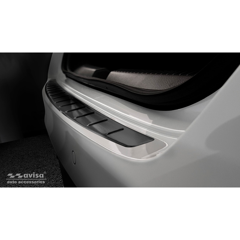 Zwart RVS Achterbumperprotector  Mercedes CLA II (C118) 2019- 'Ribs'