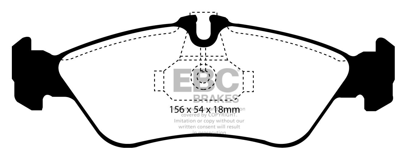 EBC Brakes MERCEDES G-Wagon (W463) G36 AMG 95-98 Remblokken acht