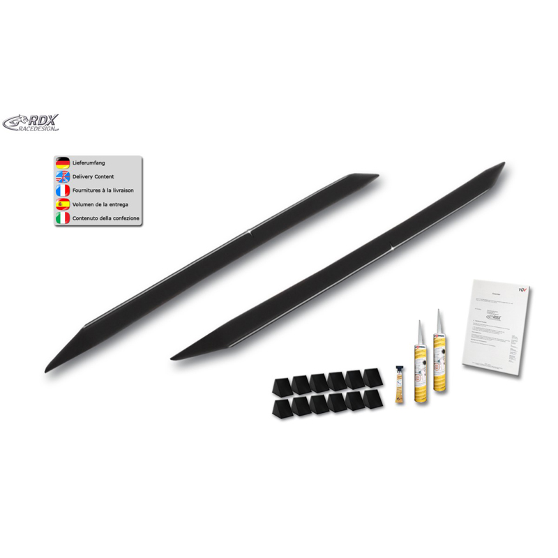 Sideskirts 'Slim'  Renault Megane IV 5-deurs/Grandtour 2016- (ABS zwart glanzend)