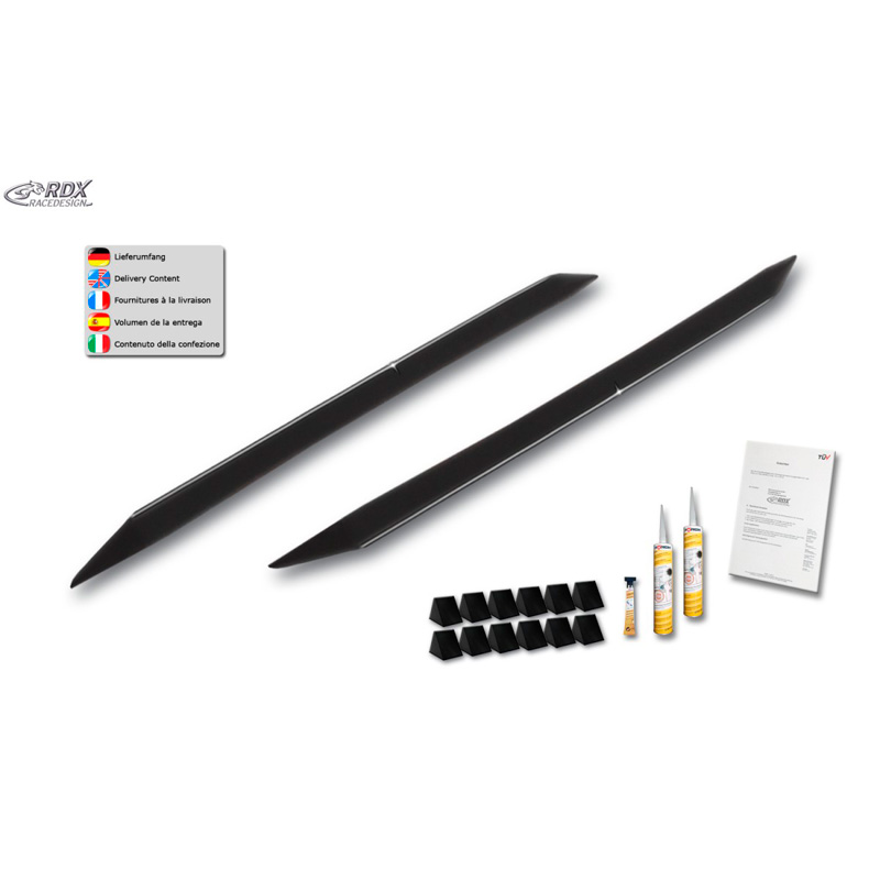 Sideskirts 'Slim'  Peugeot 207 (ABS zwart glanzend)