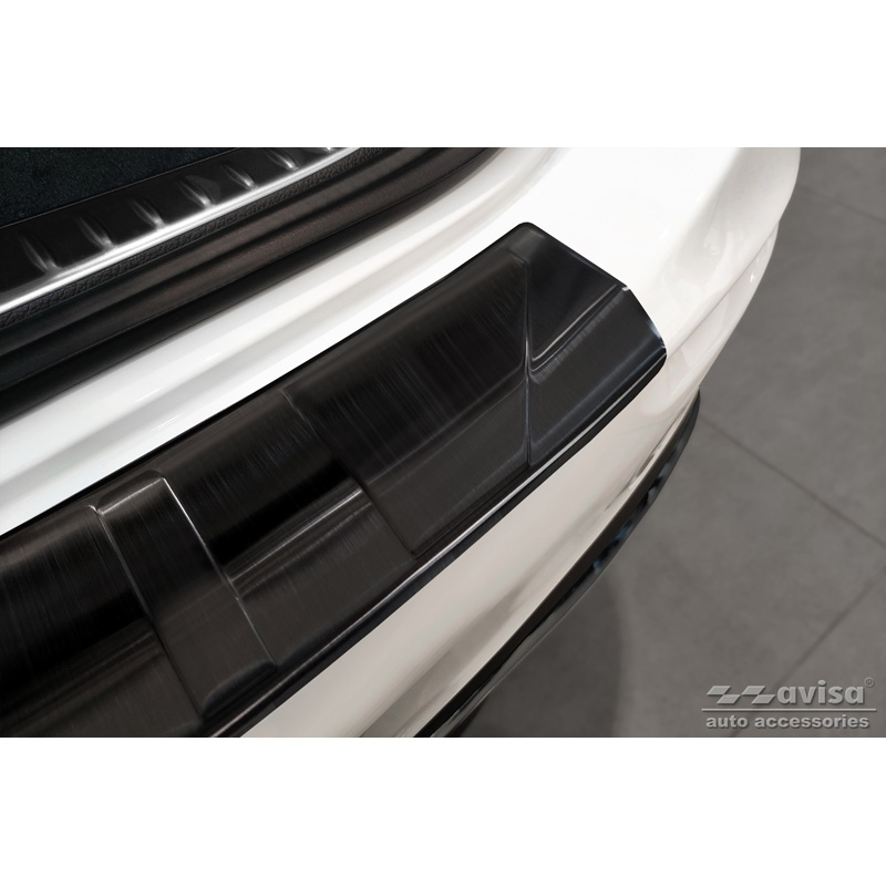 Zwart RVS Achterbumperprotector  Mercedes C-Klasse W206 Kombi 2021- 'Ribs'