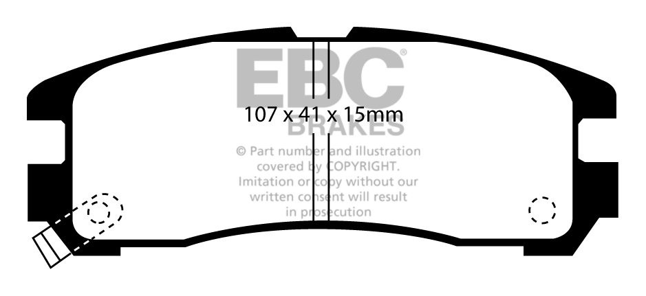 EBC Brakes MITSUBISHI Galant 2.0 (E54A) 93-97 Remblokken achterz