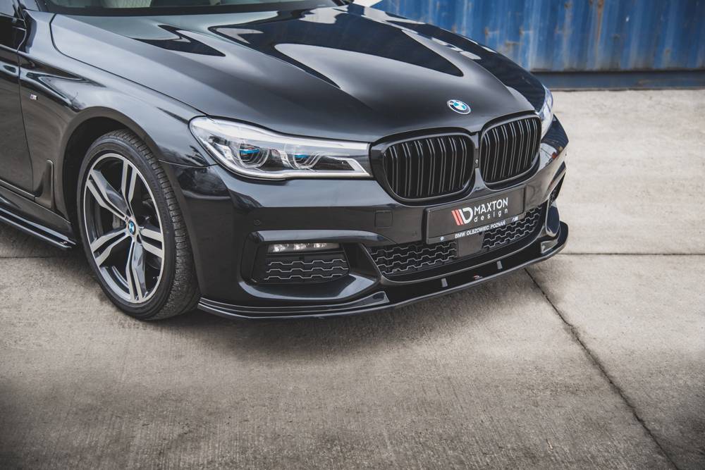 Voorspoiler V.2 BMW 7-Serie G11 M Pakket Maxton Glans Zwart