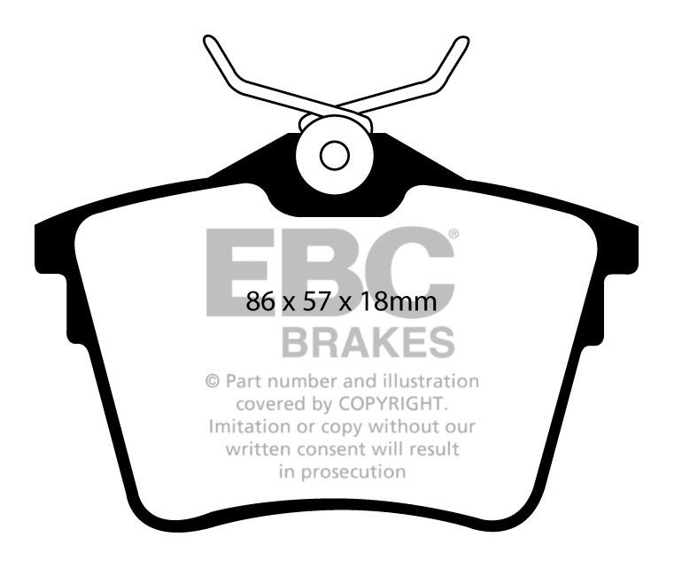 EBC Brakes PEUGEOT 407 1.6 TD 2004-2011 Remblokken achterzijde