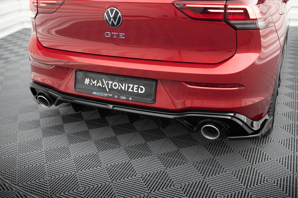 Diffuser VW Golf GTE MK8 + Zwarte Uitlaatsierstukken