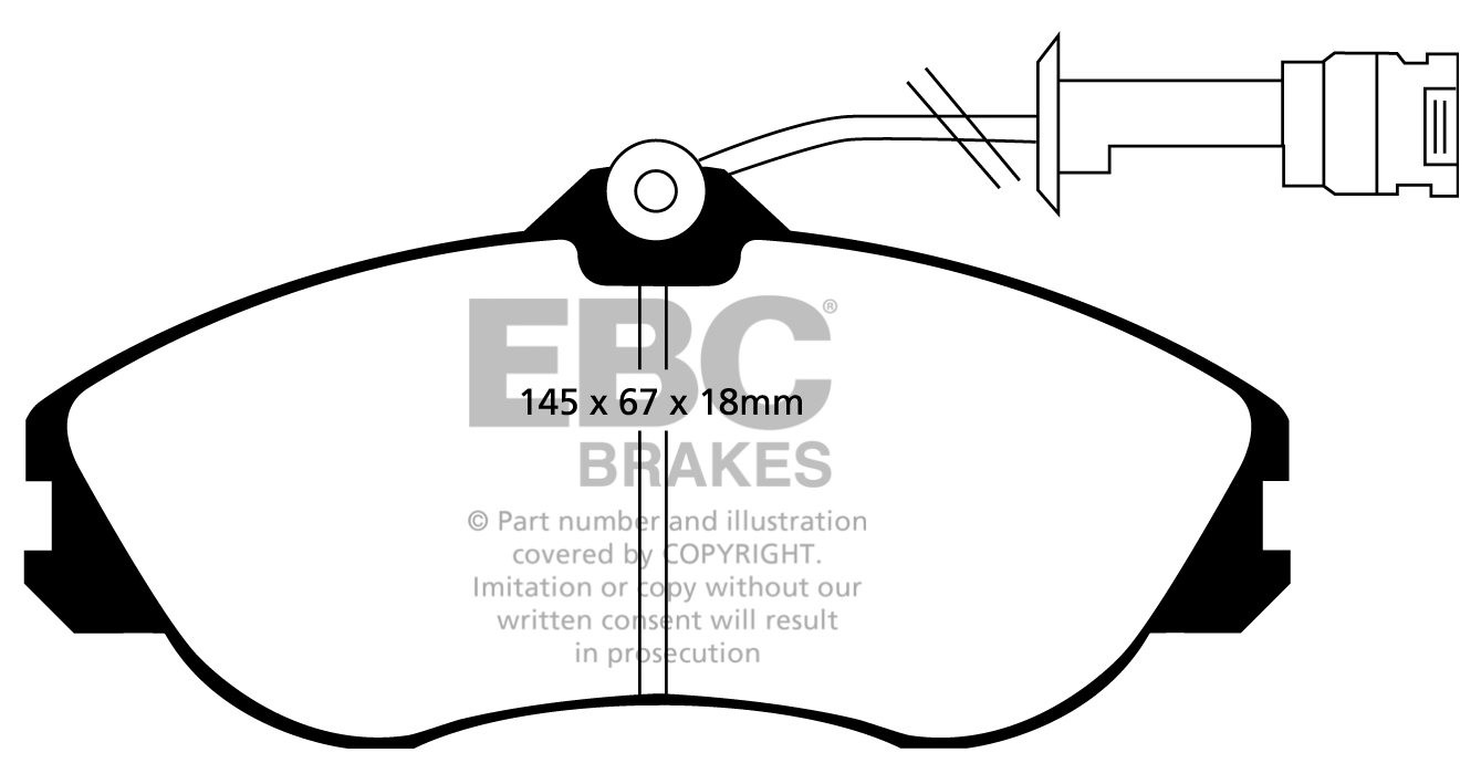 EBC Brakes AUDI 90 Quattro 2.3 20v 89-91 Remblokken voorzijde