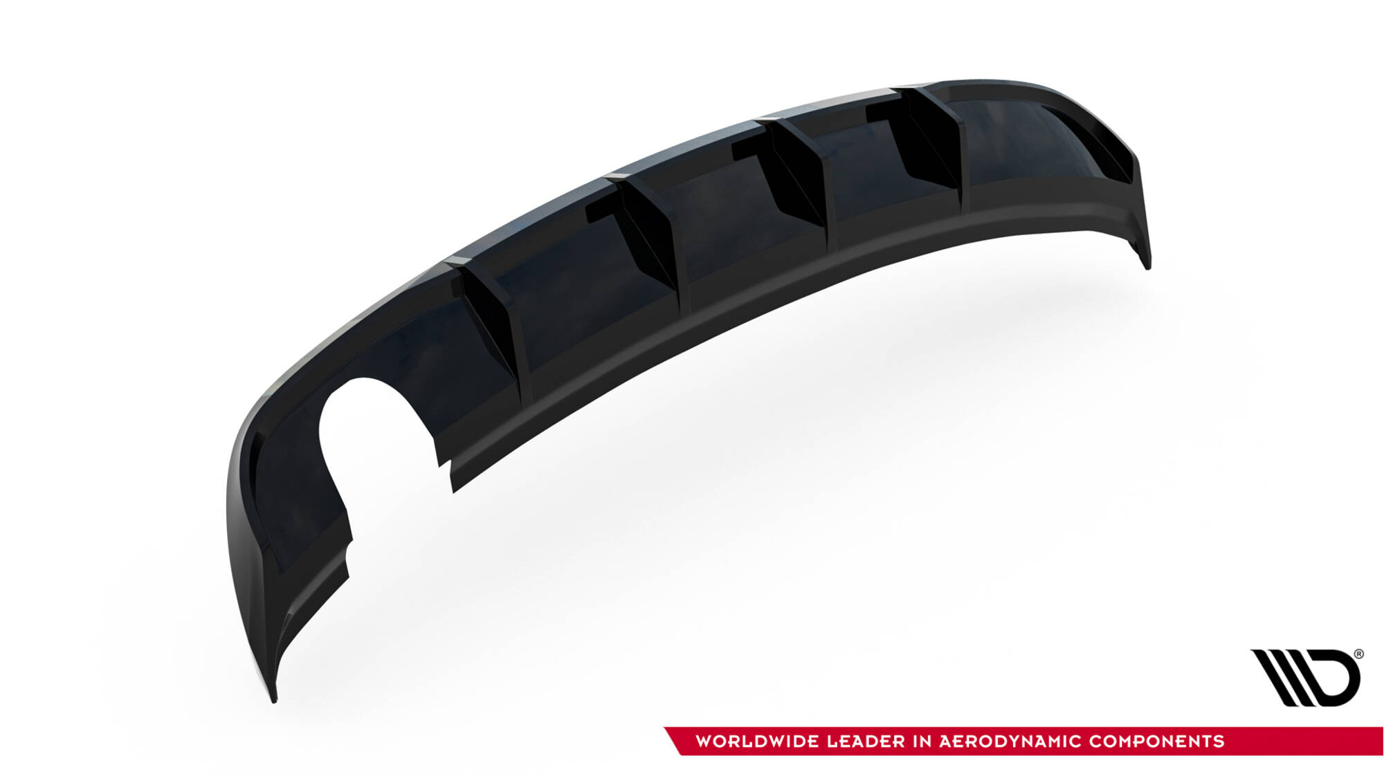 Achter Diffuser Audi A3 Sedan 8V Facelift Maxton Glanzend zwart