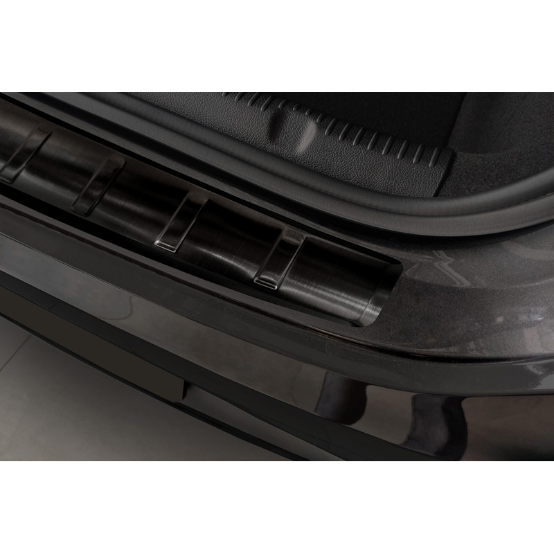Zwart RVS Achterbumperprotector  Mercedes EQE (V295) 2022- 'Ribs'