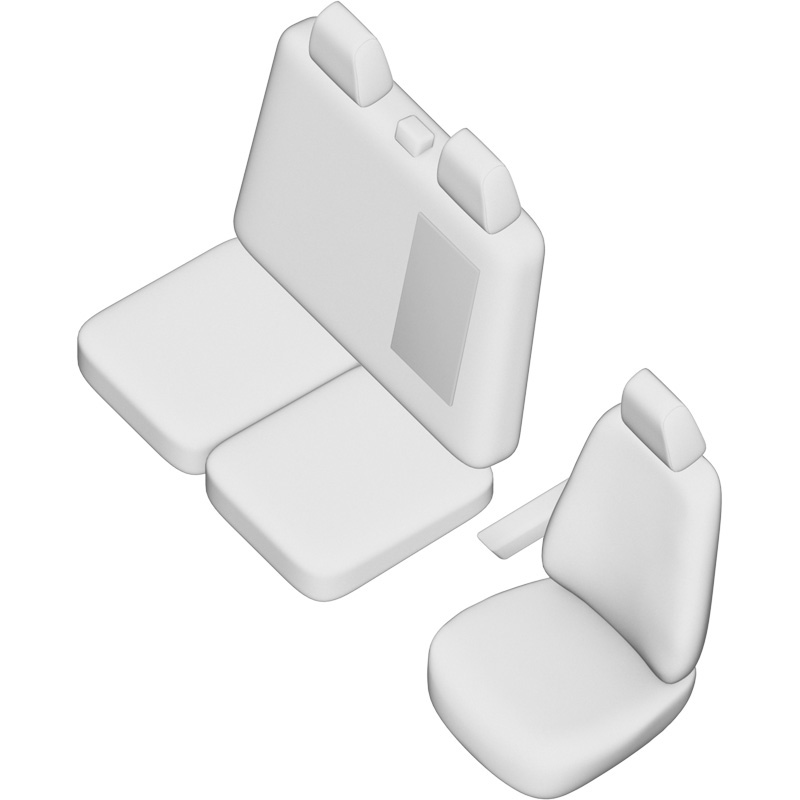 New York Design Kunstleder Stoelhoezenset 2+1  Citroën Jumpy/Peugeot Expert/Toyota Proace 2016-/Opel Vivaro 2019-/ Fiat Scudo 2022- (met split in stoel/bank)